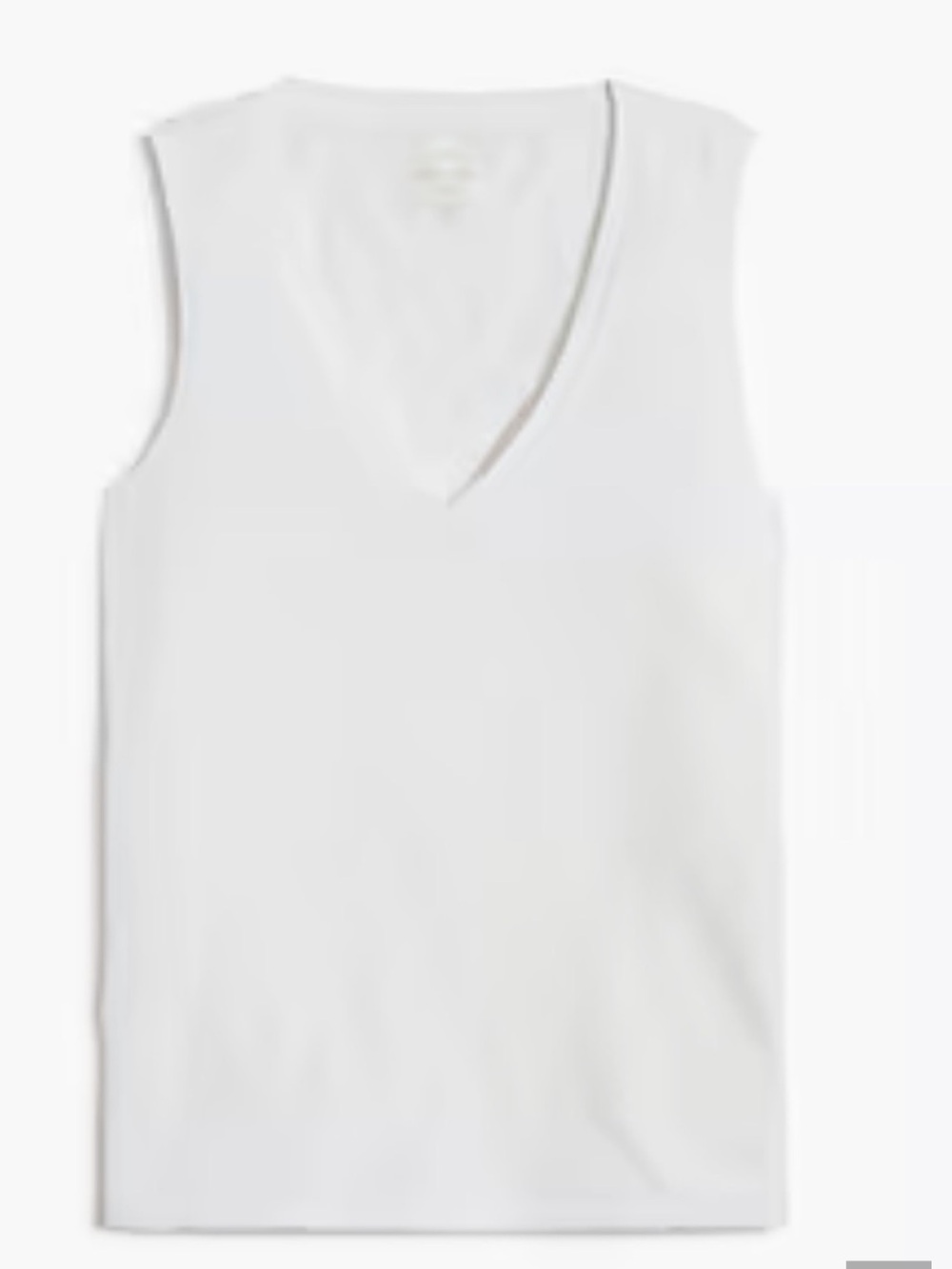 NWT J. Crew Factory White Slub Cotton V-Neck Tank Top